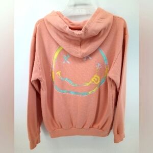 Nirvana Nevermind Hoodie Smile Face 90s Grunge Sweatshirt Hoodie Peach Pink S